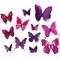 Wrapables 3D Double Wings Butterfly Decorative Wall Decor Stickers, Decals for Bedroom (24 pcs)
